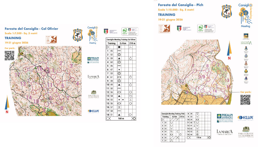 Anteprima degli allenamenti del Cansiglio Orienteering Meeting